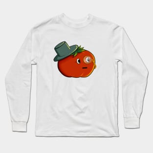 Fancy Tomato Grandpa with Monocle Long Sleeve T-Shirt